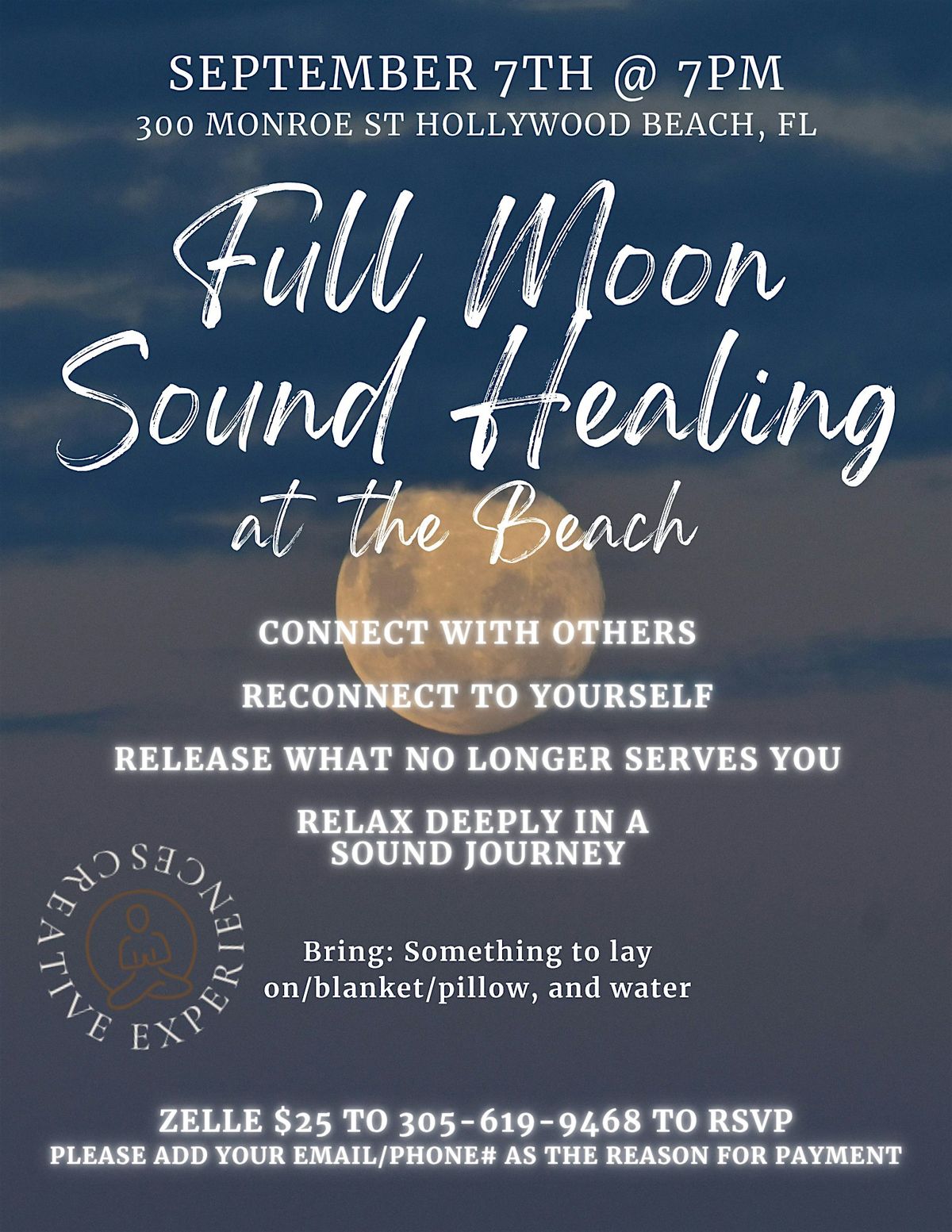 Full Moon Sound Healing at the beach
