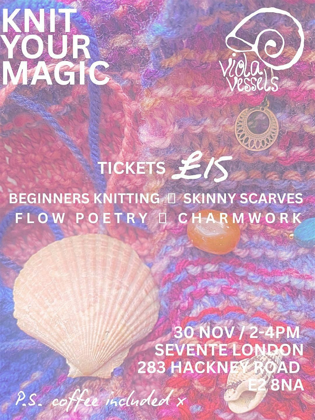 Beginners Knitting & Guided Poetry Writing Workshop