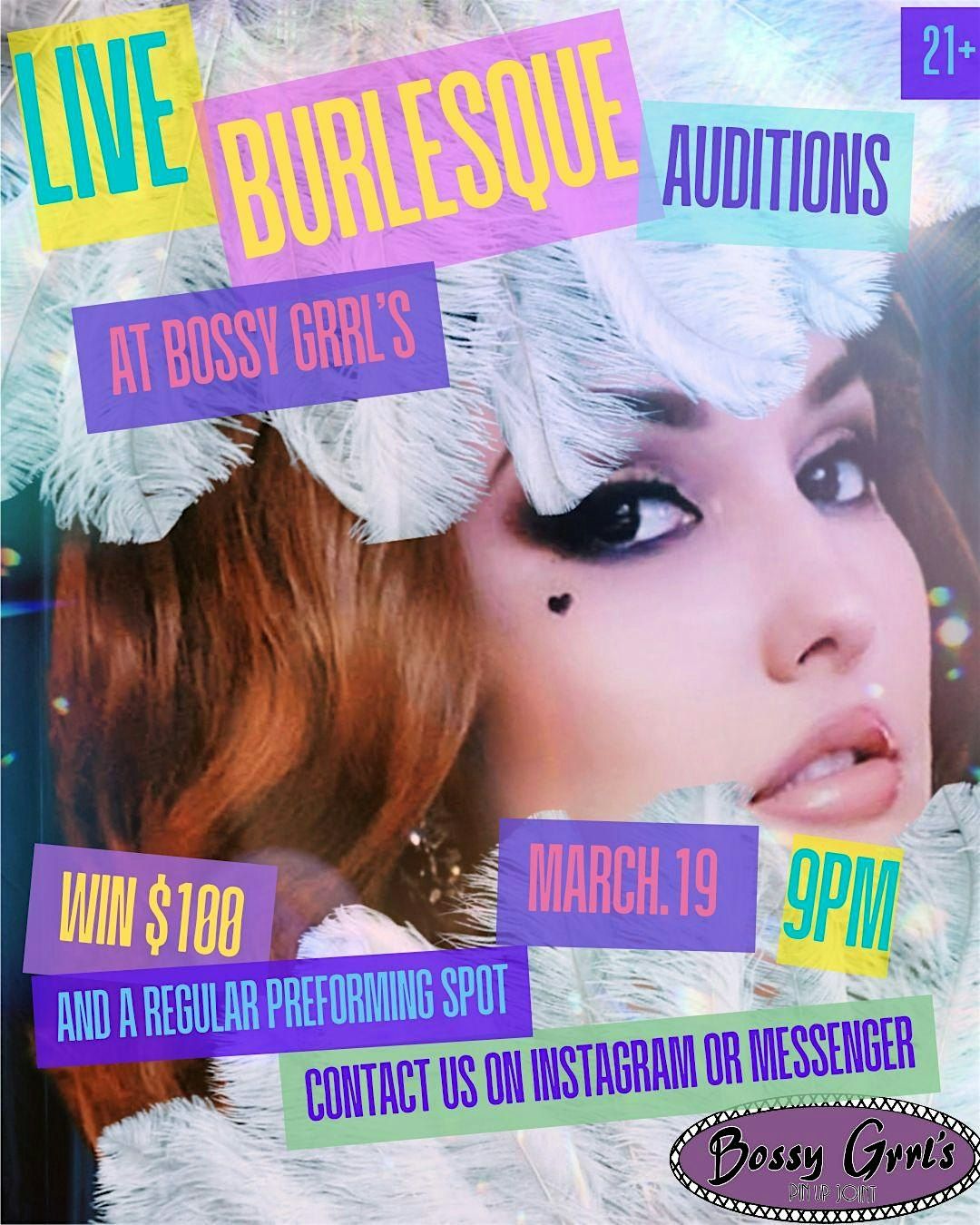 Live Burlesque Auditions! ft Cora Mandragora