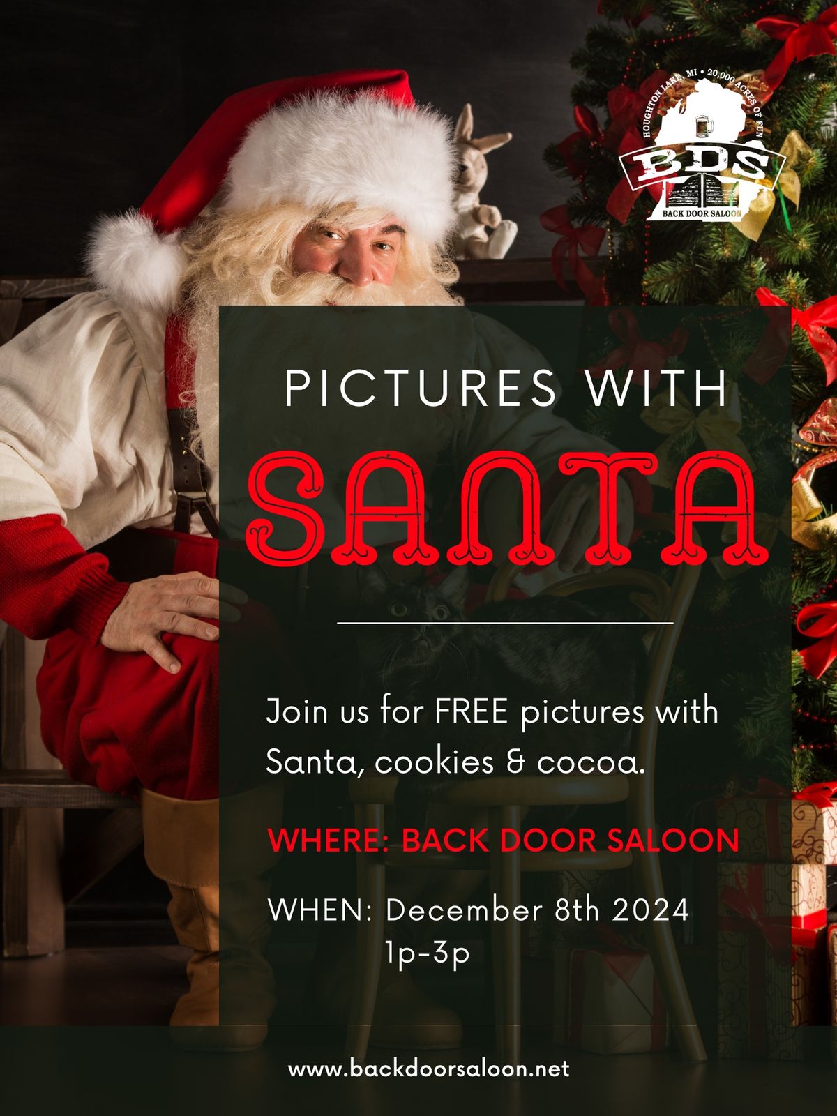 Pictures with Santa at Back Door Saloon