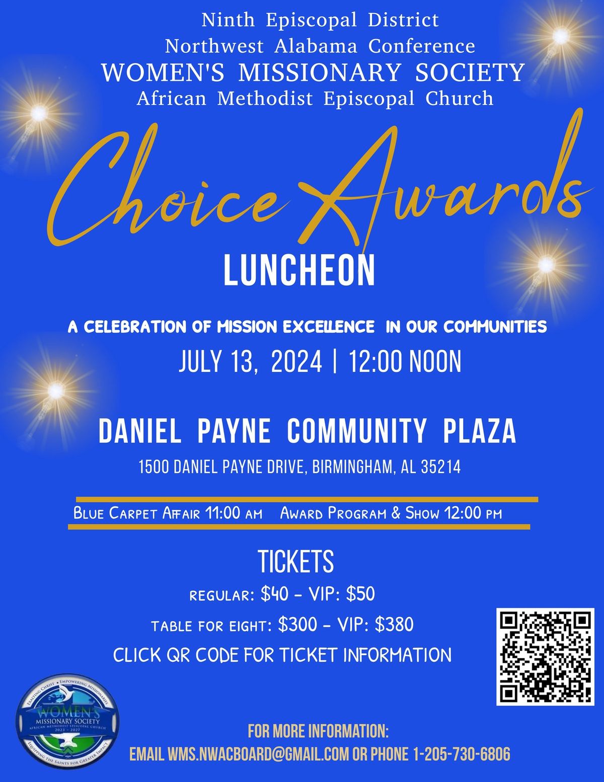 Northwest Alabama Conference of the Women\u2019s Missionary Society of the African Methodist Episcopal 2024 Choice Awards Luncheon