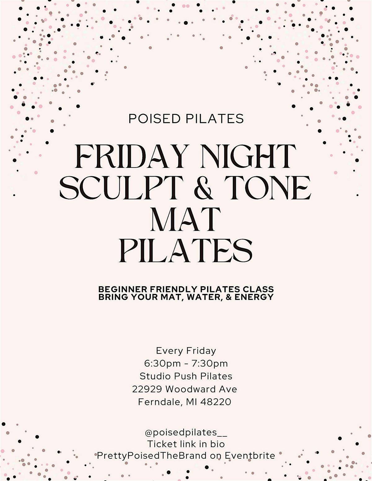 Friday Night Sculpt & Tone Mat Pilates