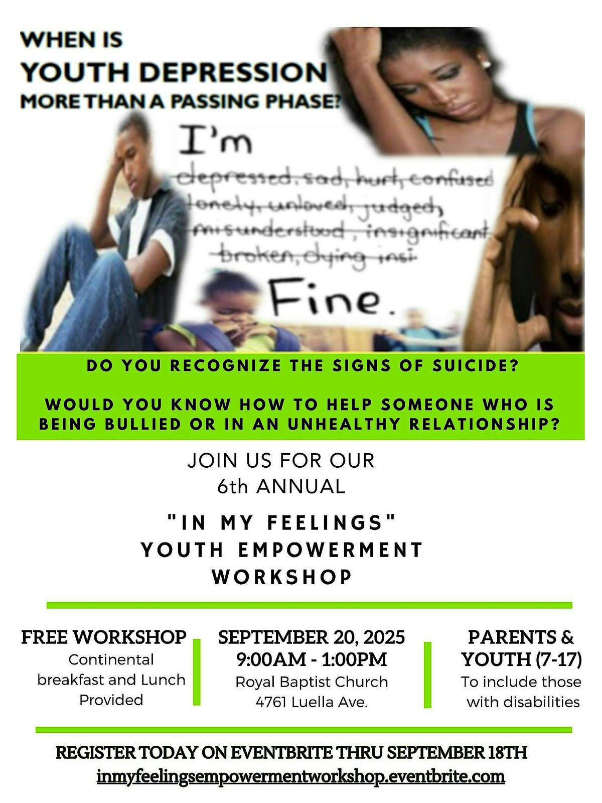"In My Feelings" Youth Empowerment Workshop