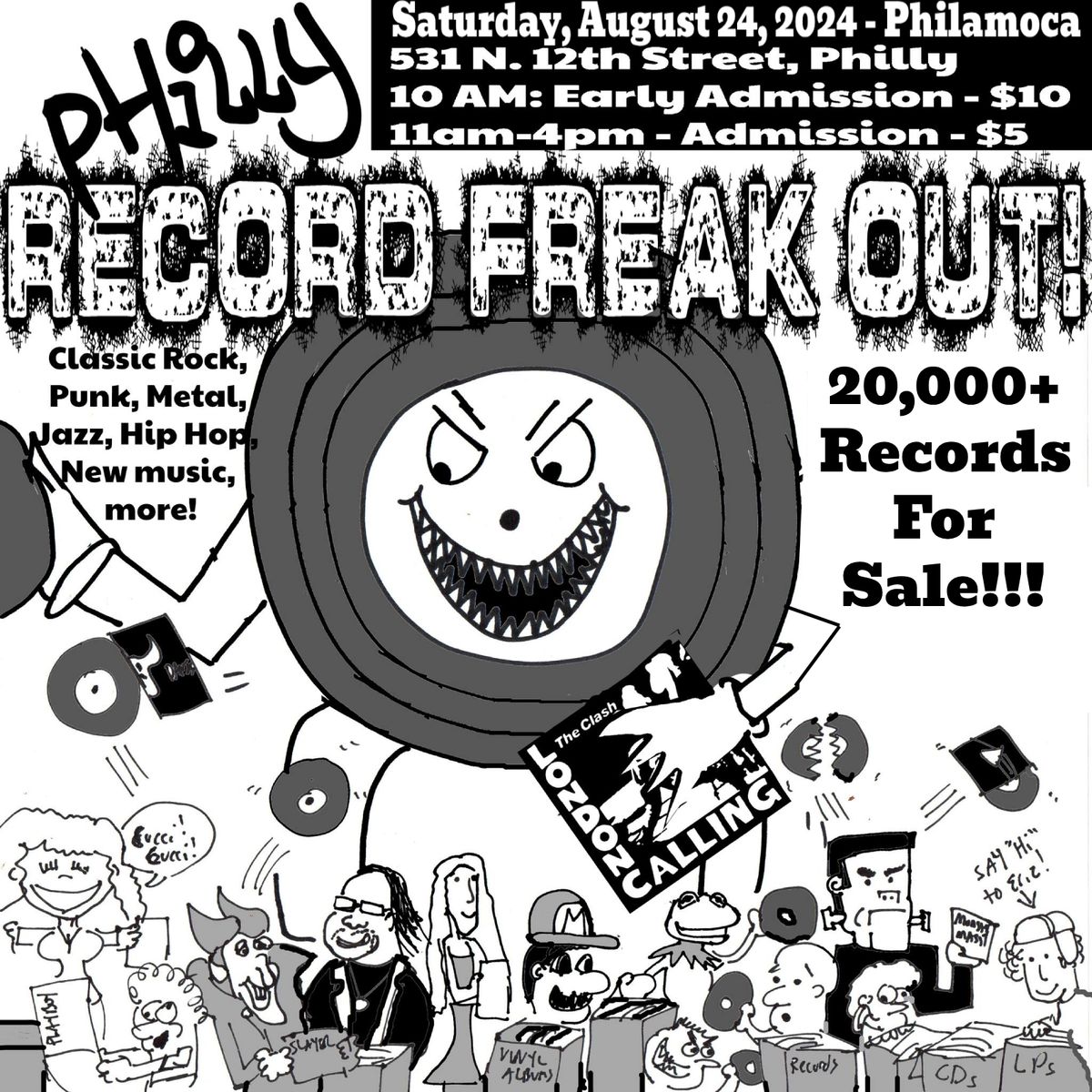 The Philly Record Freak Out at Philamoca!!! Sat, August 24!