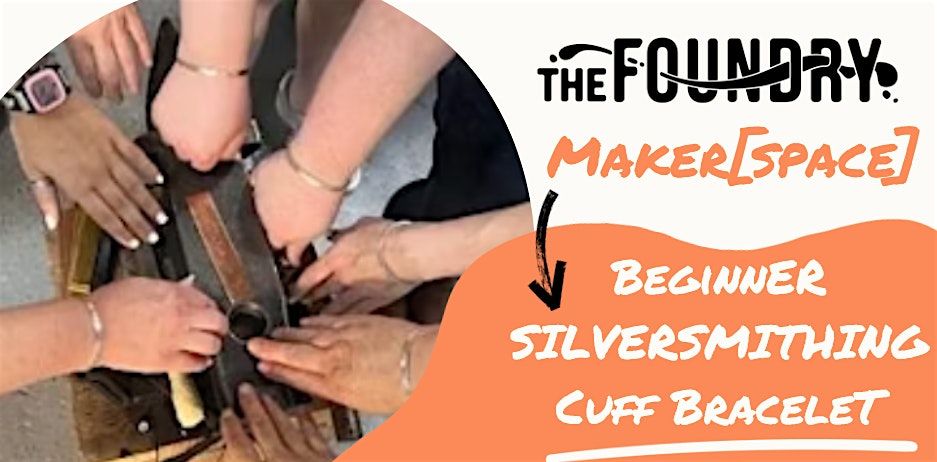 Beginner Silversmithing Class - Formed and Textured Silver Cuff Bracelet