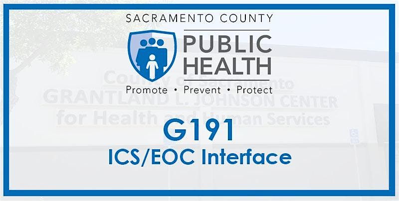 Sacramento Public Health - G 191 Course