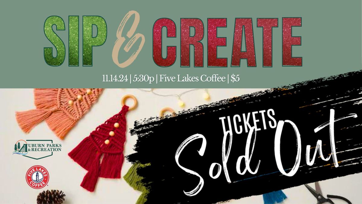 Sip & Create: Macram\u00e9 Ornaments at Five Lakes 