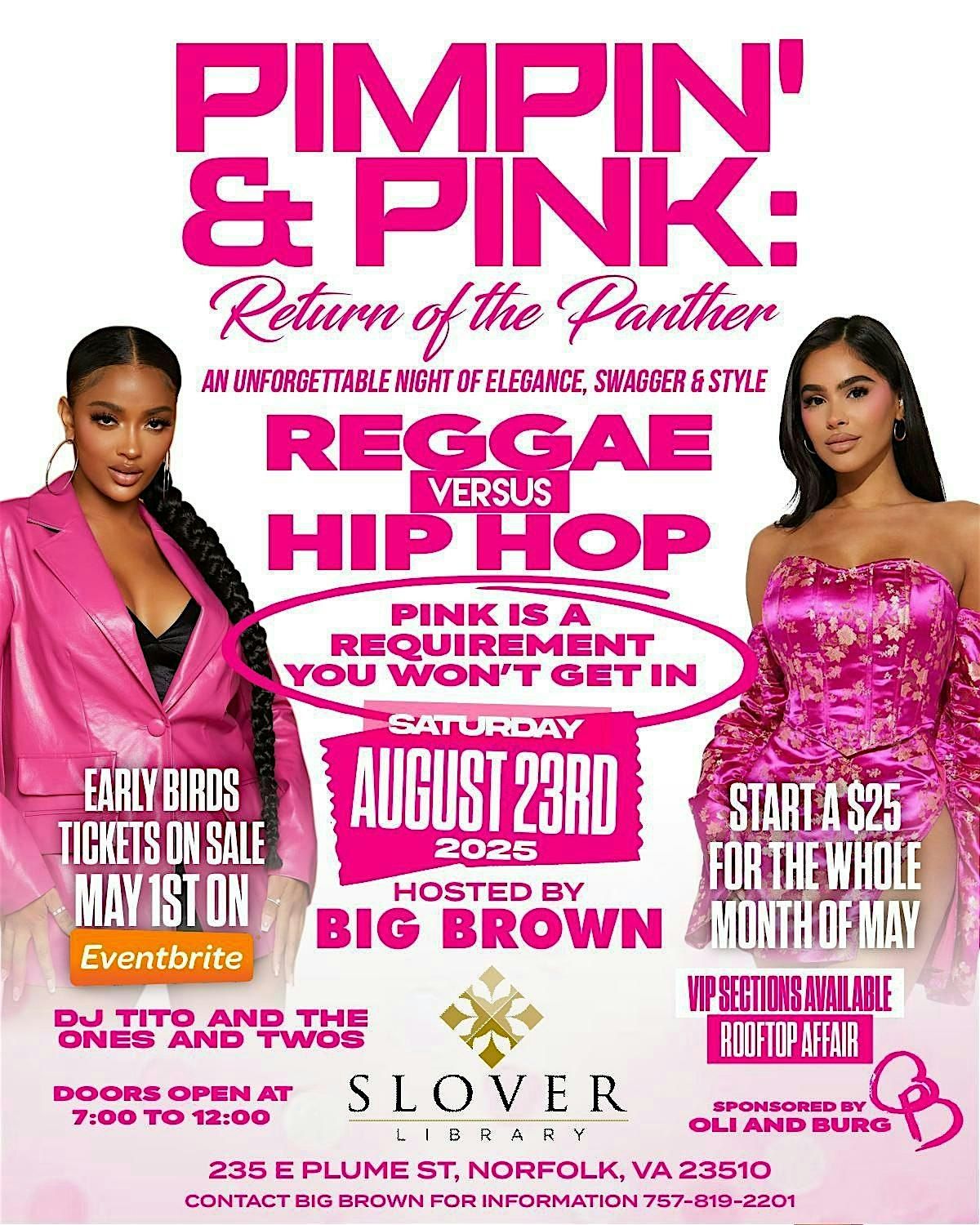 PIMPIN IN PINK EARLYBIRD TICKET MONTH OF MAY $25
