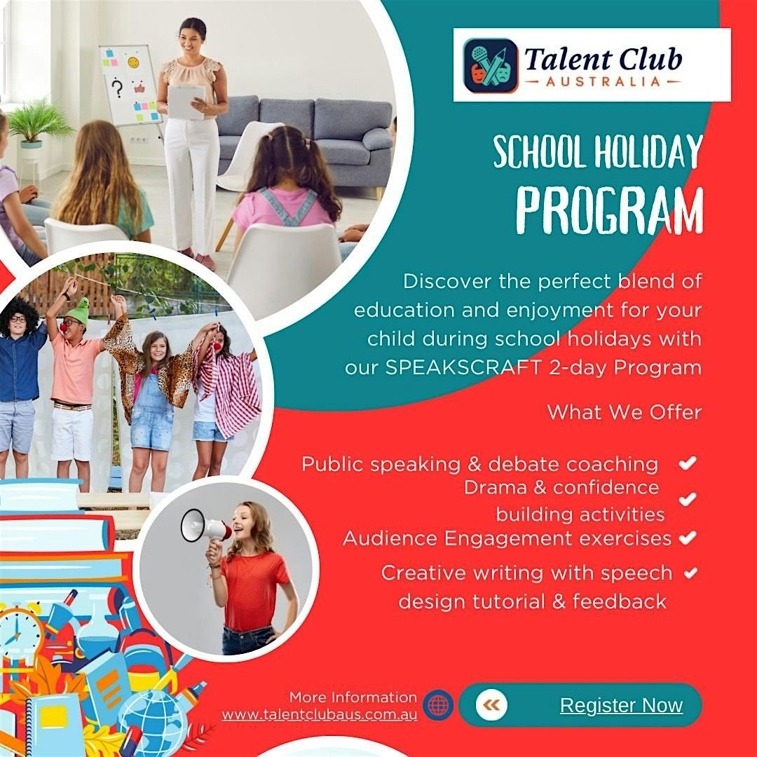 Develop Your Speech Talent: School Holiday Workshop for 6-11 years