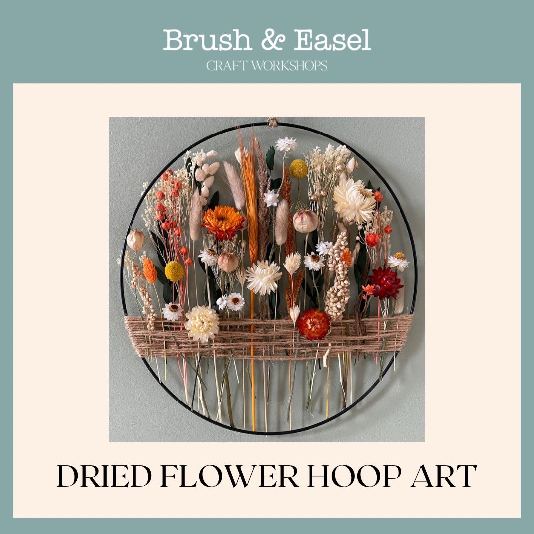 Dried Flower Hoop Art & Fizz - Barn Social - Meriden