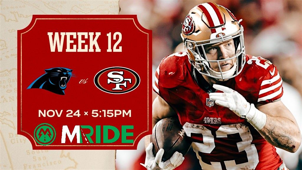 49ers vs PANTHERS SHUTTLE BUS R\/T FROM FISHERMAN'S WHARF (SF) 11\/24\/2025