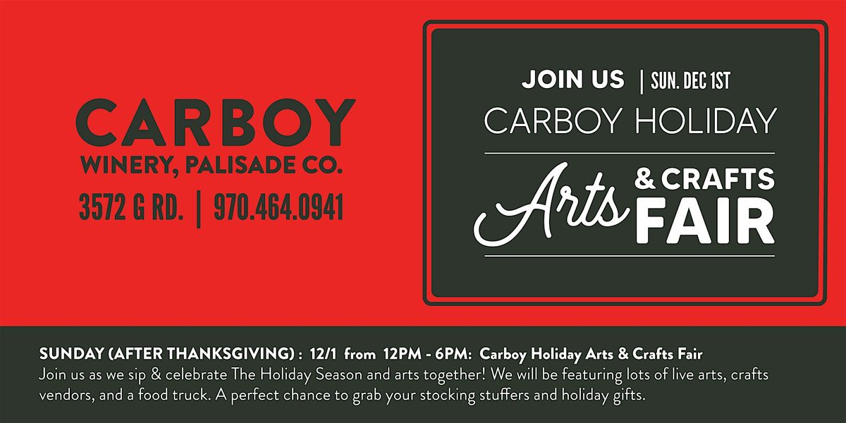 Carboy Holiday Craft Fair