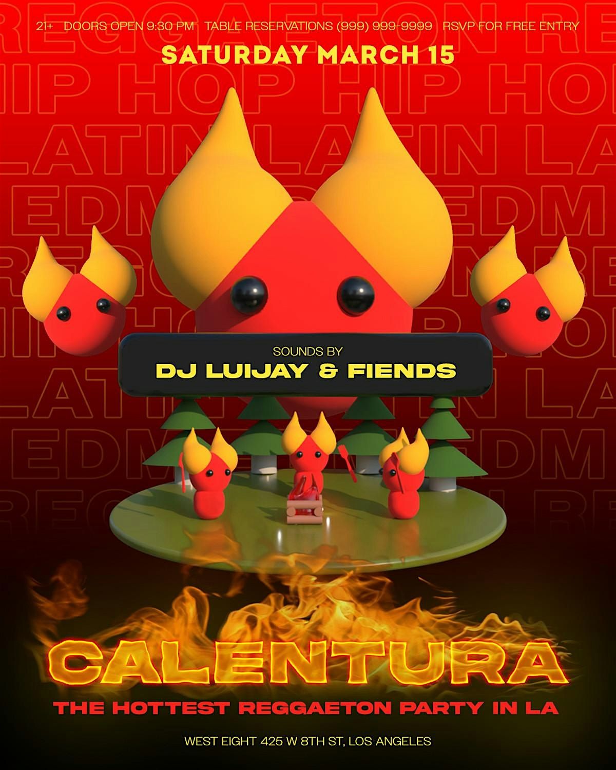 CALENTURA inside West Eight - Reggaeton \/ Latin & Hip-Hop Vibes