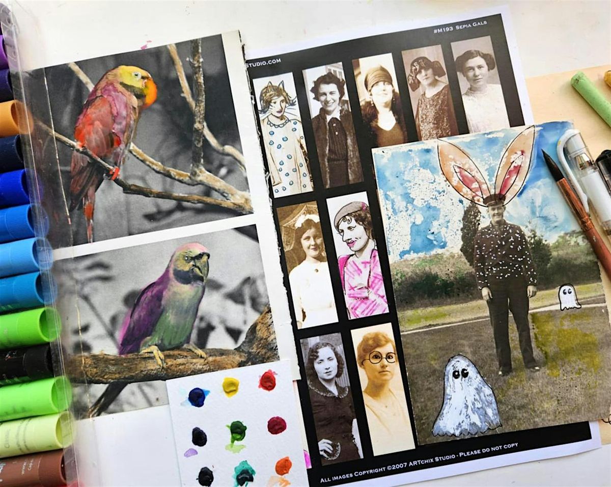 Emily Carr Inspired Art Class: Spooky Antique Photo Painting