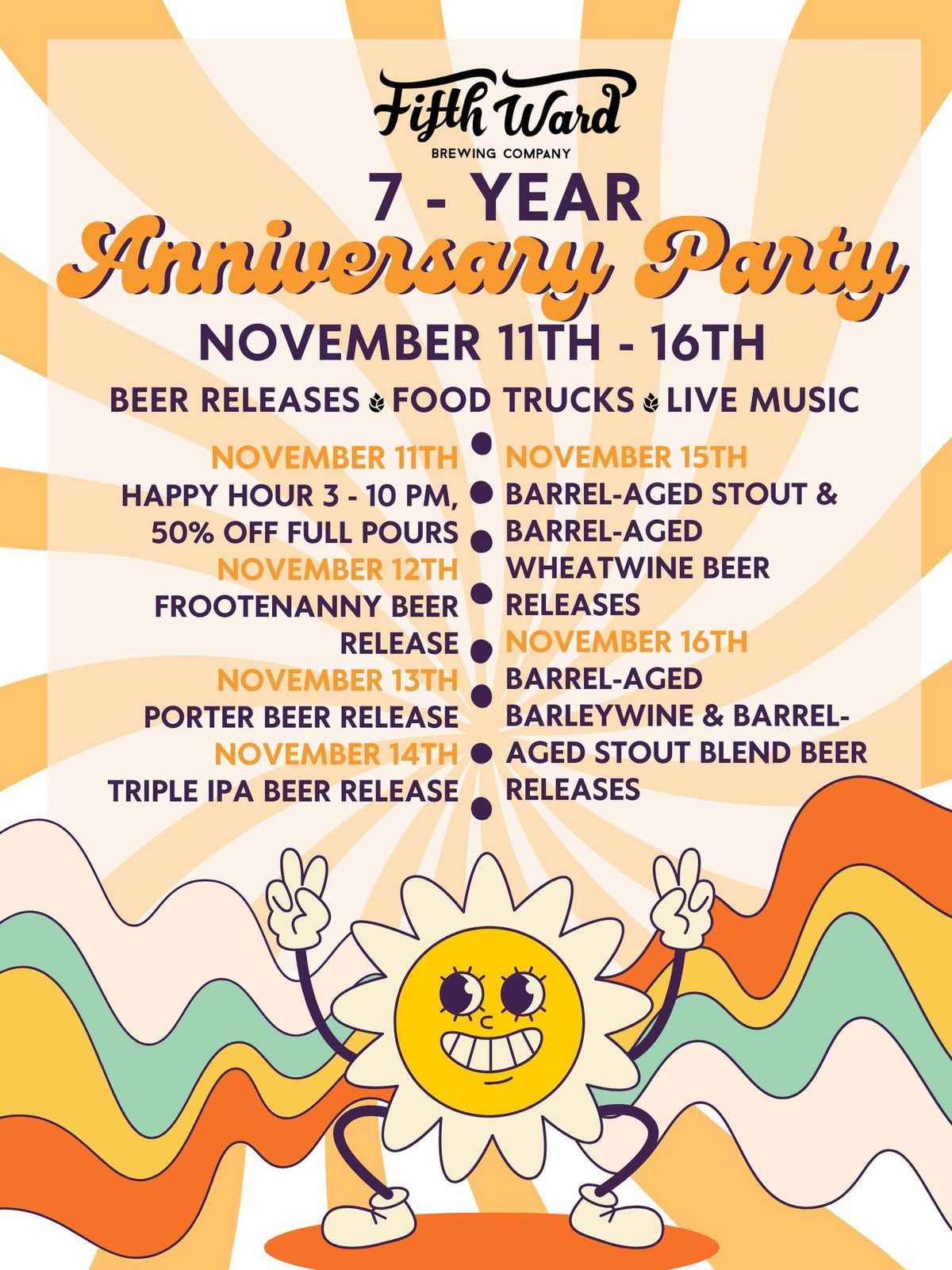 Fifth Ward Brewing Company - 7th Year Anniversary Party!