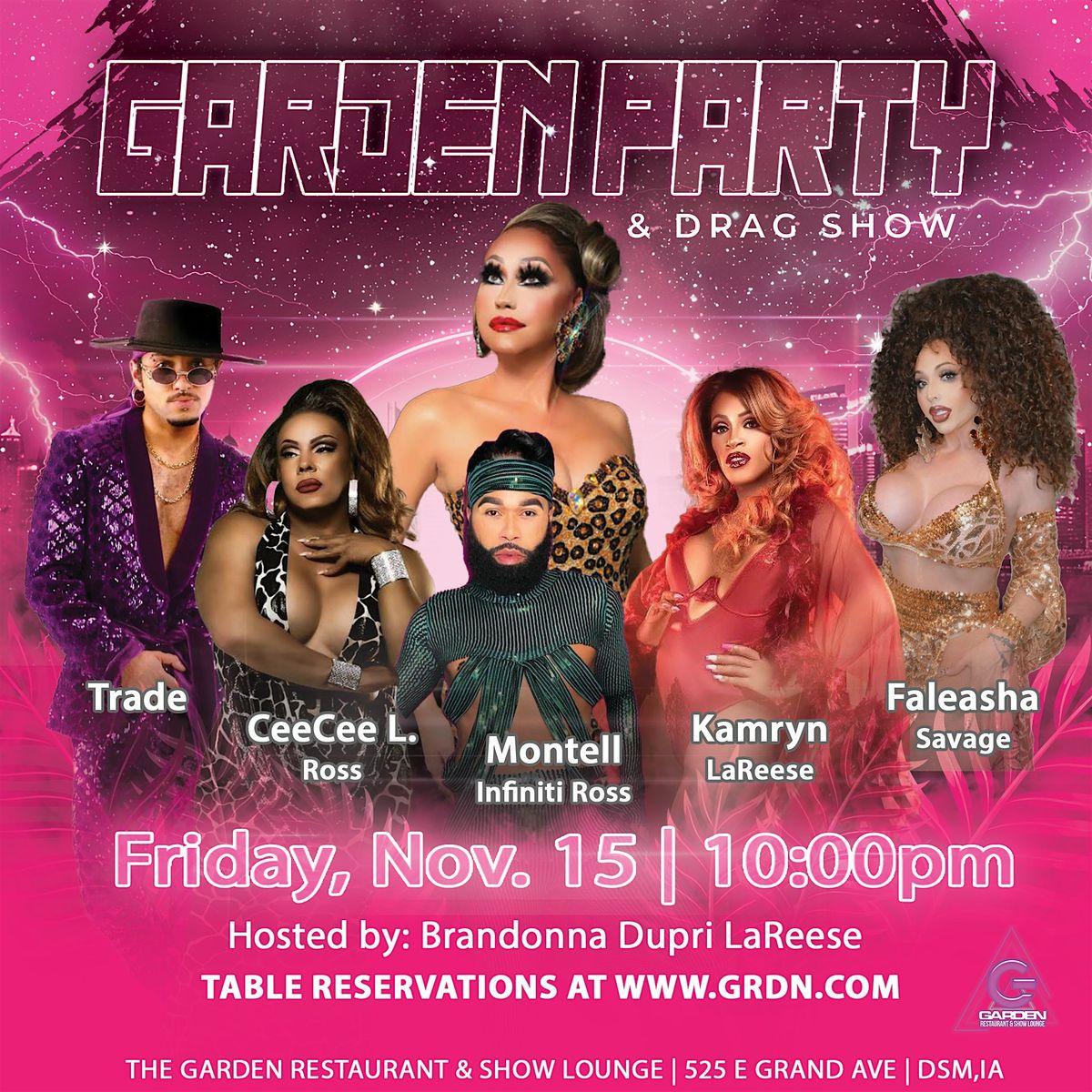 Fri Nov 15 Drag Show - 10pm Table Reservation