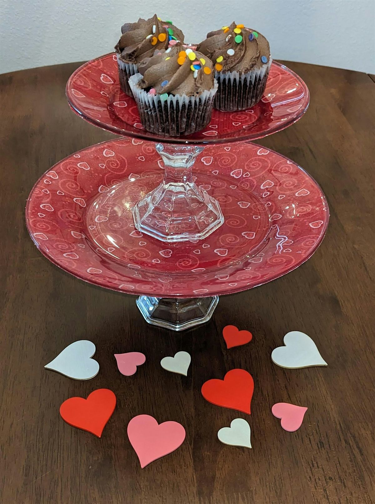 2-Tier Glass Valentine Dessert Platter Workshop (dessert not included)