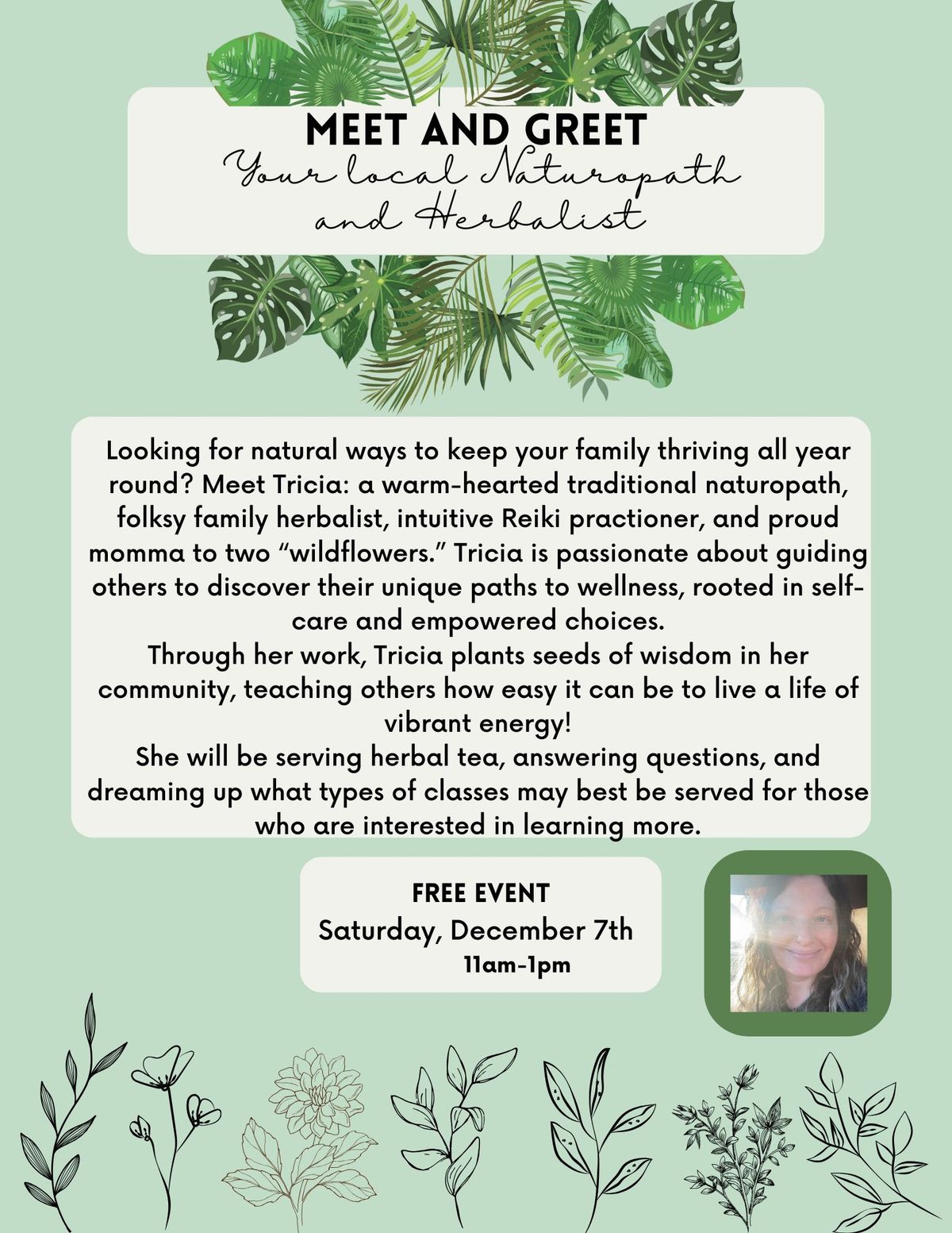 ** Free Event** Meet and Greet your local Naturopath and Herbalist 