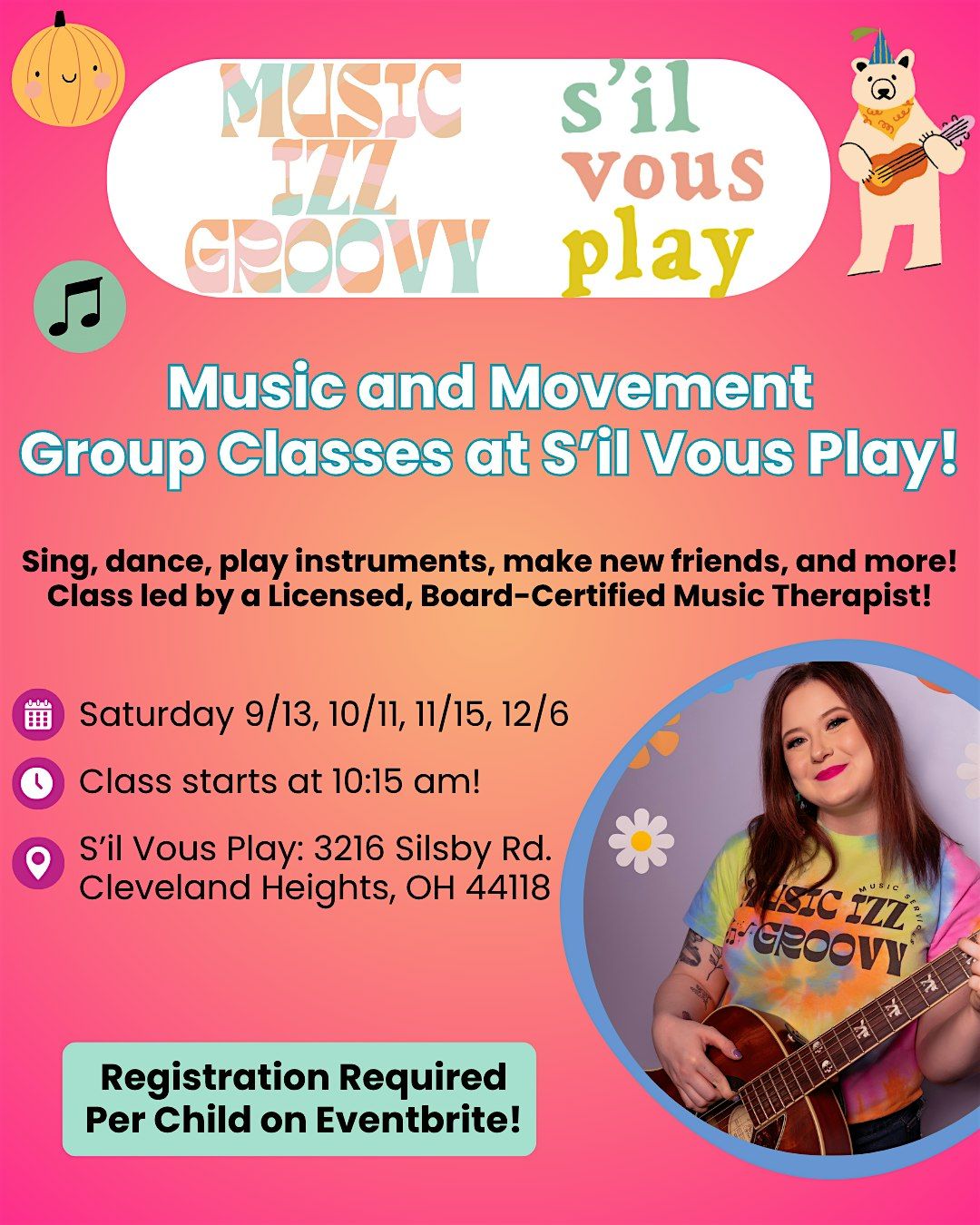 Groovy Group - Music & Movement Class at S'il Vous Play SEPTEMBER 13