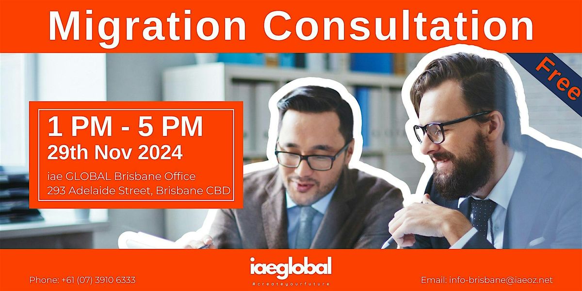 iae GLOBAL Brisbane - Free Migration Consultation Session