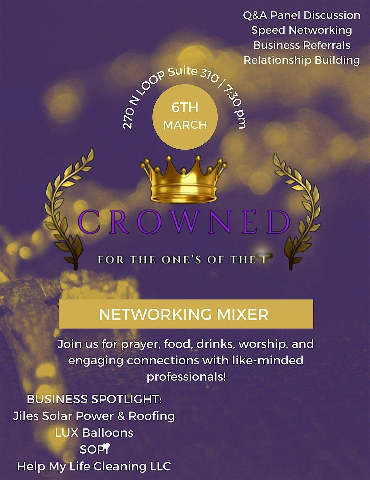 CROWNED Christian Business Networking Event