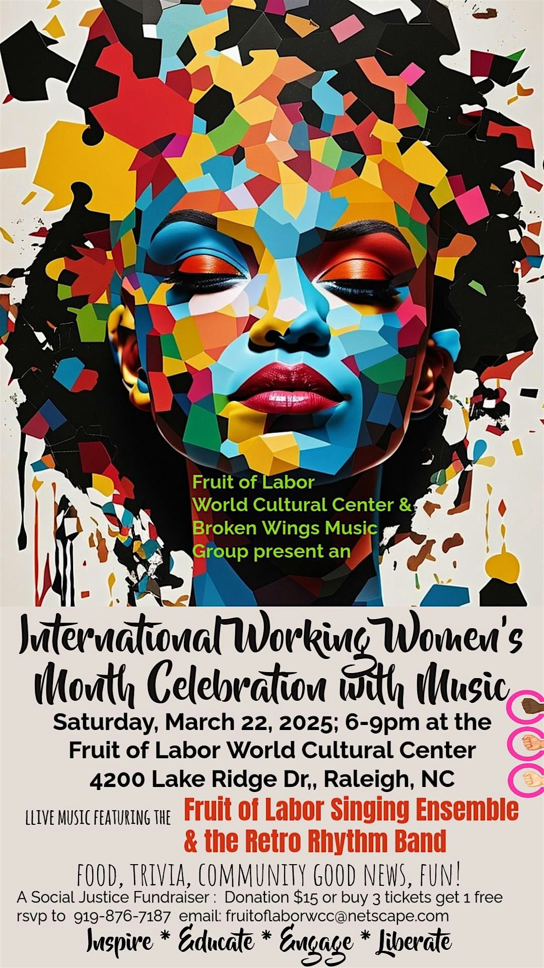 Celebrate International Working Women's History Month with Music at FOLWCC