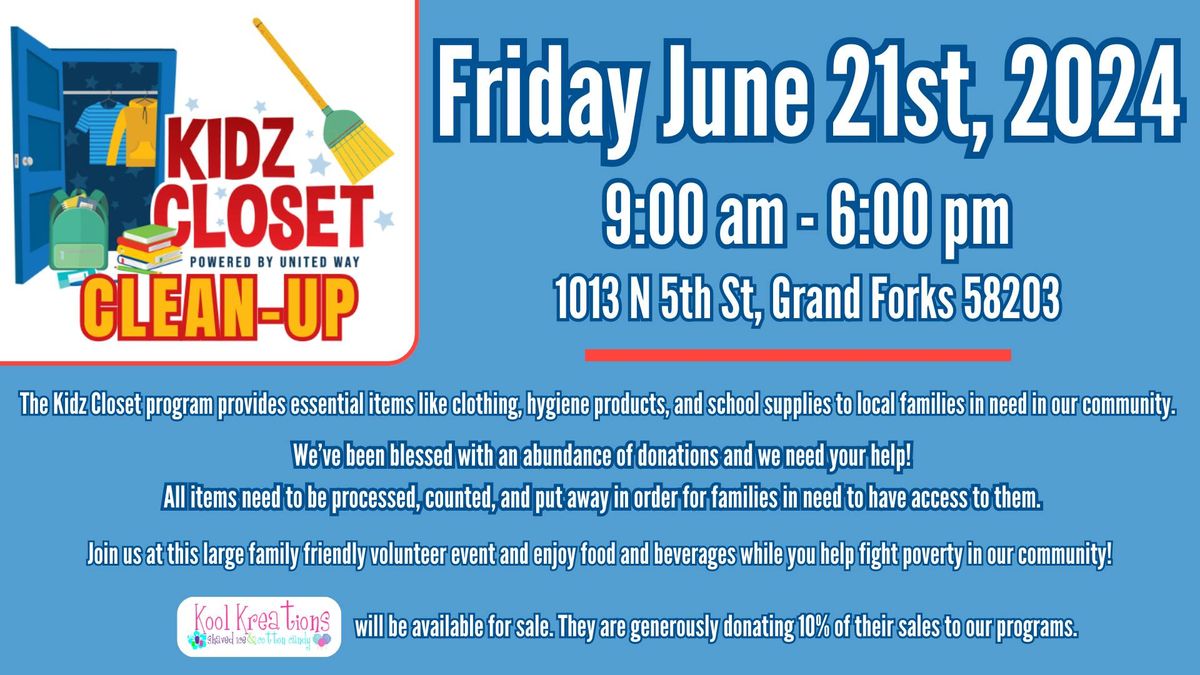 United Way's Day of Action: Kidz Closet Clean-Up 2024