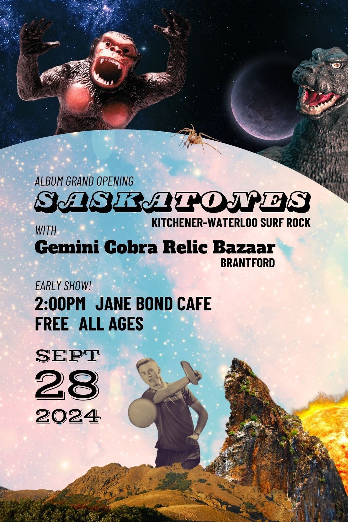 The Saskatones w\/ Gemini Cobra Relic Bazaar Show @ Jane Bond