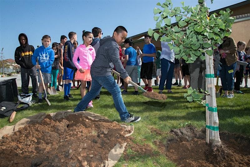Clean Air Day Planting at Sac Metro Fire Station 55