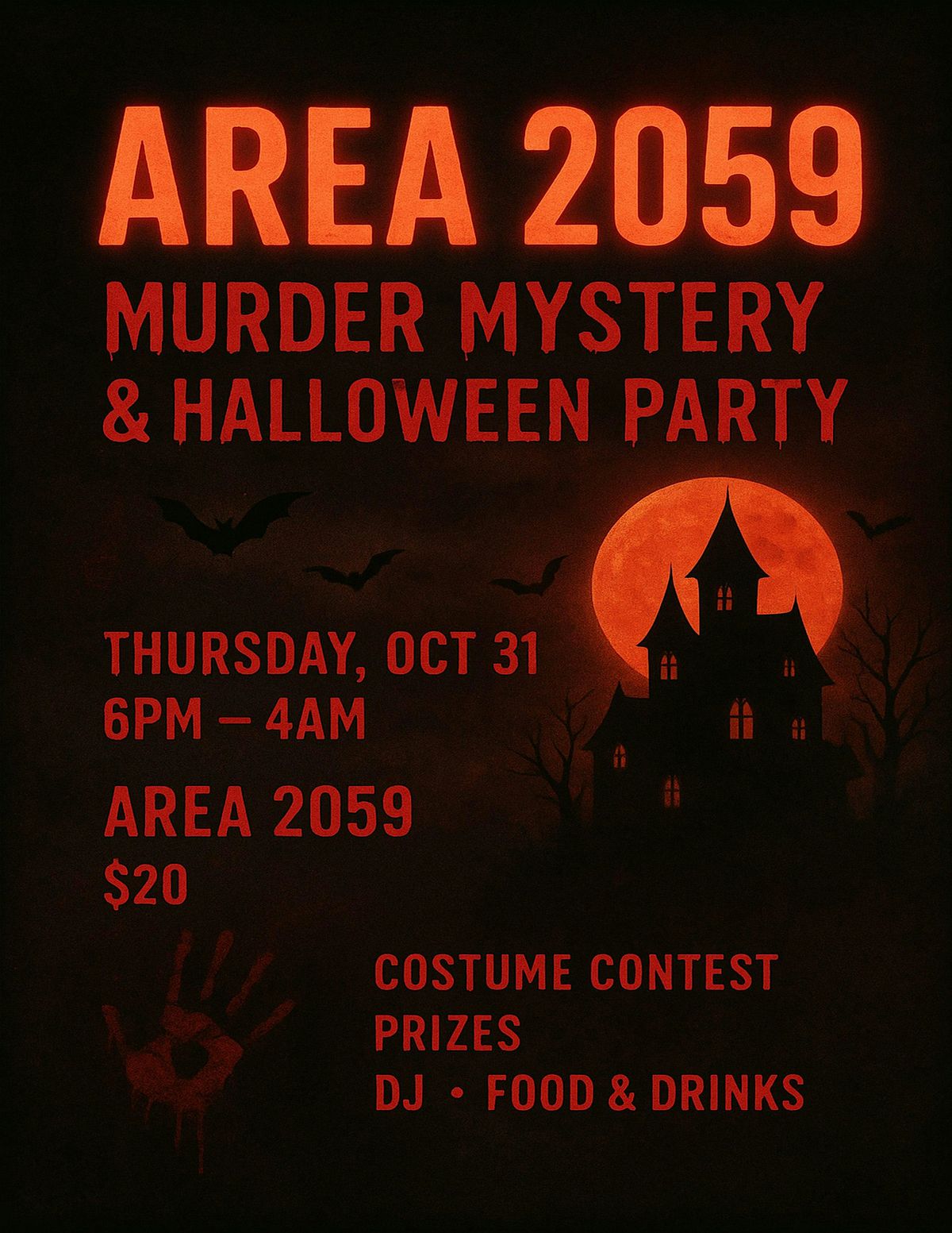 AREA 2059 M**der MYSTERY & HALLOWEEN PARTY