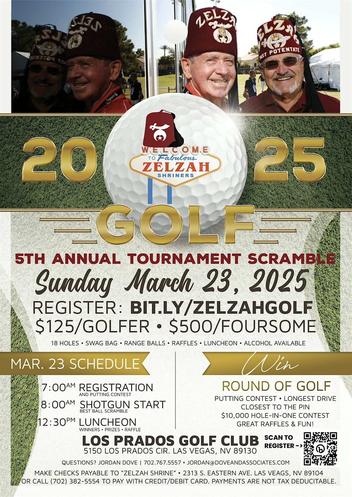 Zelzah Shriner's 5th Annual Golf Tournament at Los Prados Golf Club