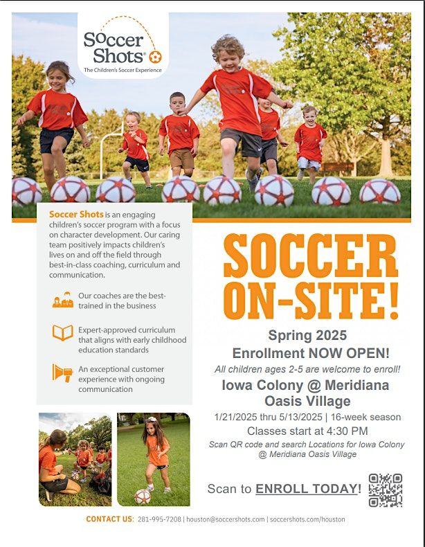 Soccer Shots (ages 2-5) Spring Szn RN -  NOT FREE, Pay With Company