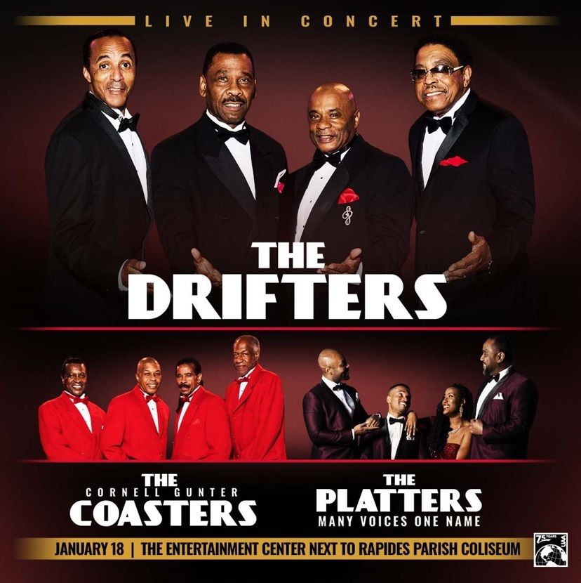 The Drifters, Cornell Gunter's Coasters, and the Platters (Location: The Entertainment Center)