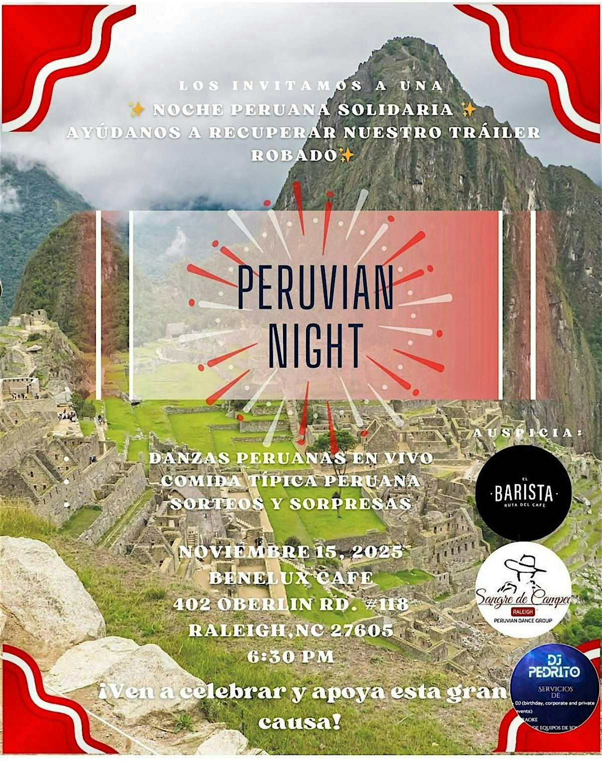 Noche Peruana Solidaria \u2013 Cena Show y Recaudaci\u00f3n de Fondos