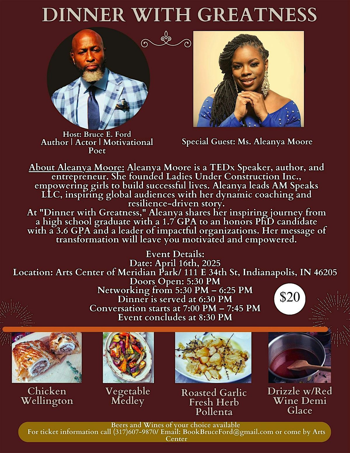 Dinner W\/Greatness: An Intimate Conversation with Ms. Aleanya Moore