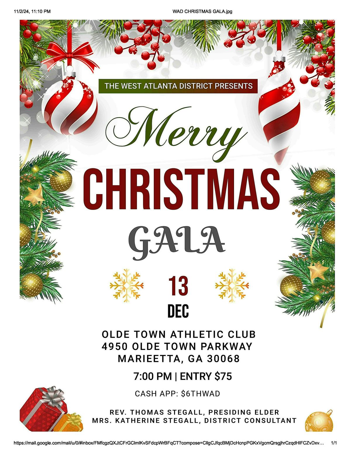 WEST ATLANTA  DISTRICT CHRISTMAS GALA