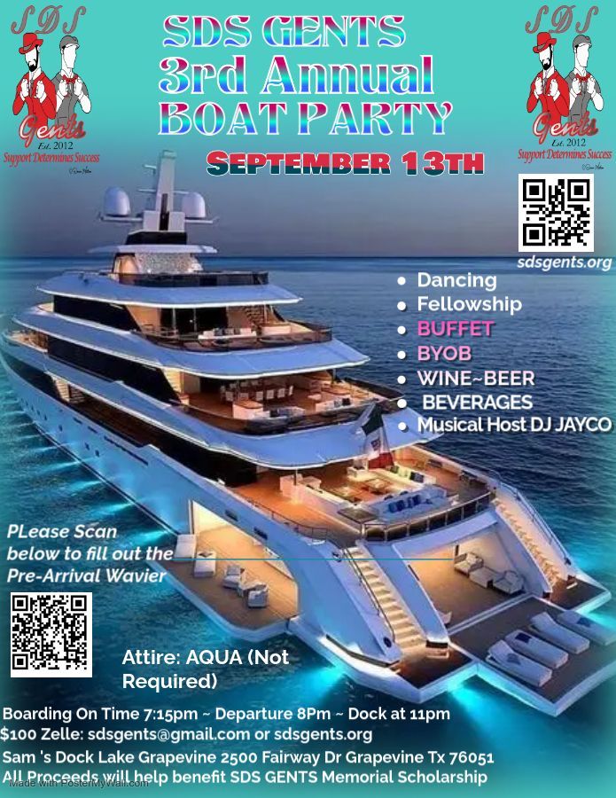 SDS GENTS 3rd Annual Boat Party