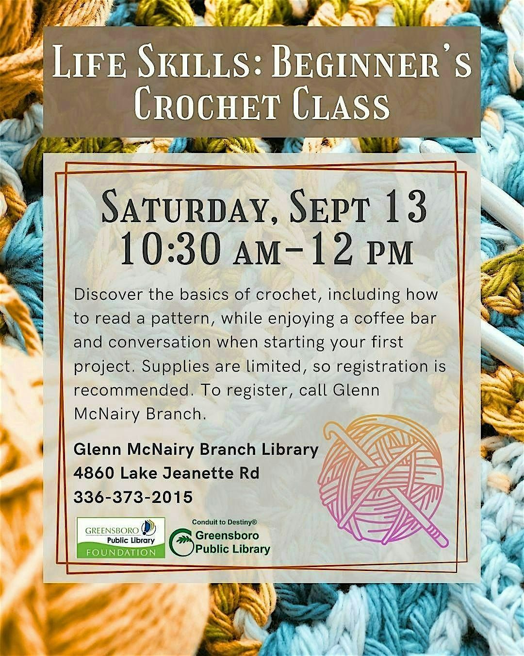 Life Skills: Beginner's Crochet Class