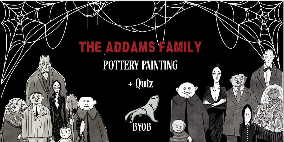 The Addams Family Themed Pottery Painting