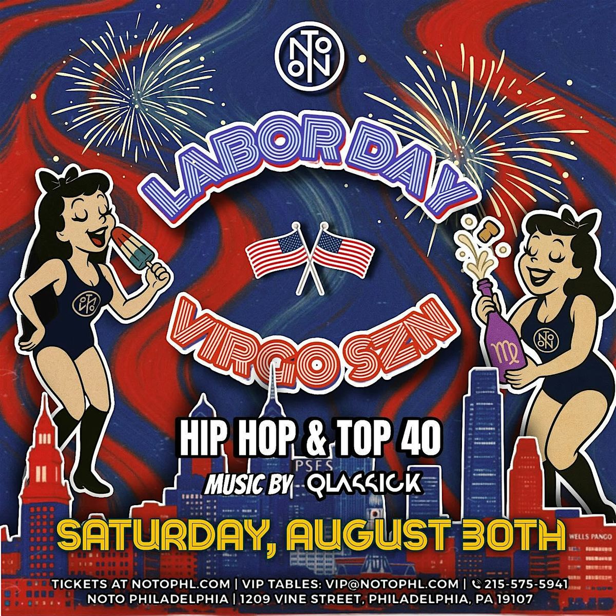 Labor Day Weekend Virgo Szn Hip Hop & Top 40 @ Noto Philly August 30 LDW