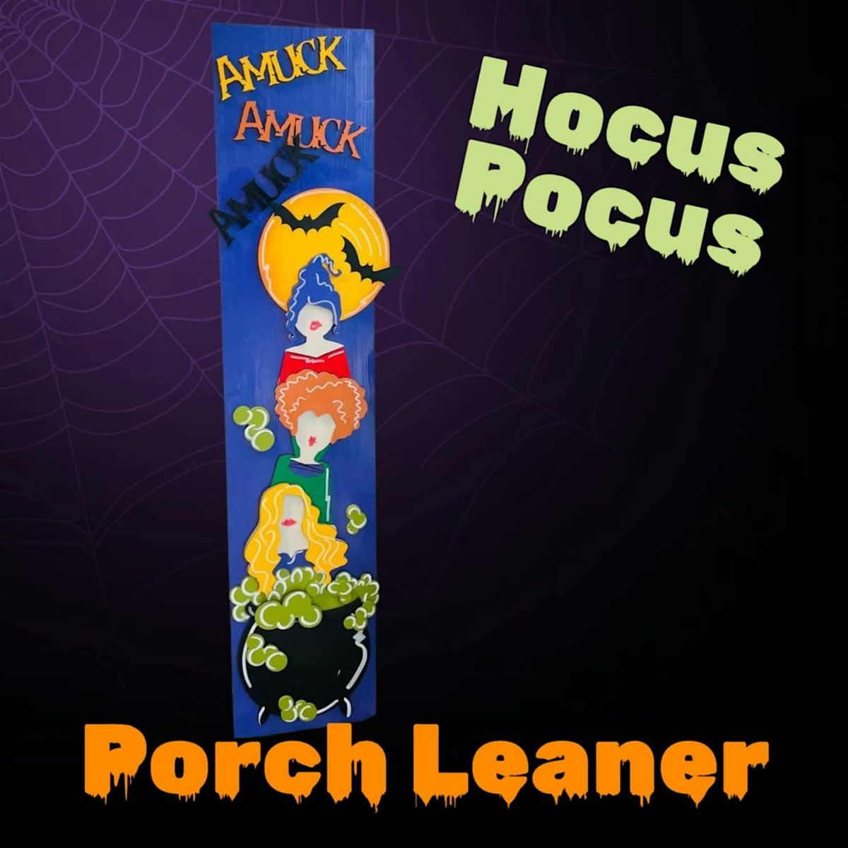Hocus Pocus Porch Leaner &  a Milkshake