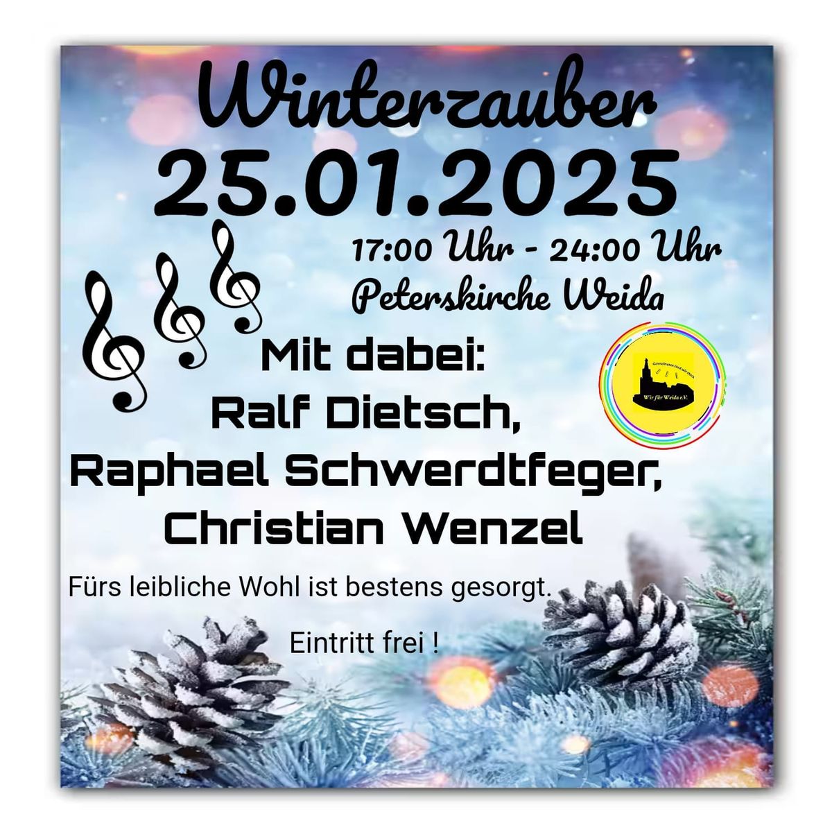 Winterzauber 2025 an der Peterskirche Weida 