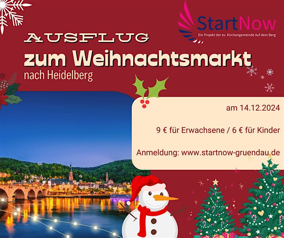 Ausflug zum Weihnachtsmarkt nach Heidelberg