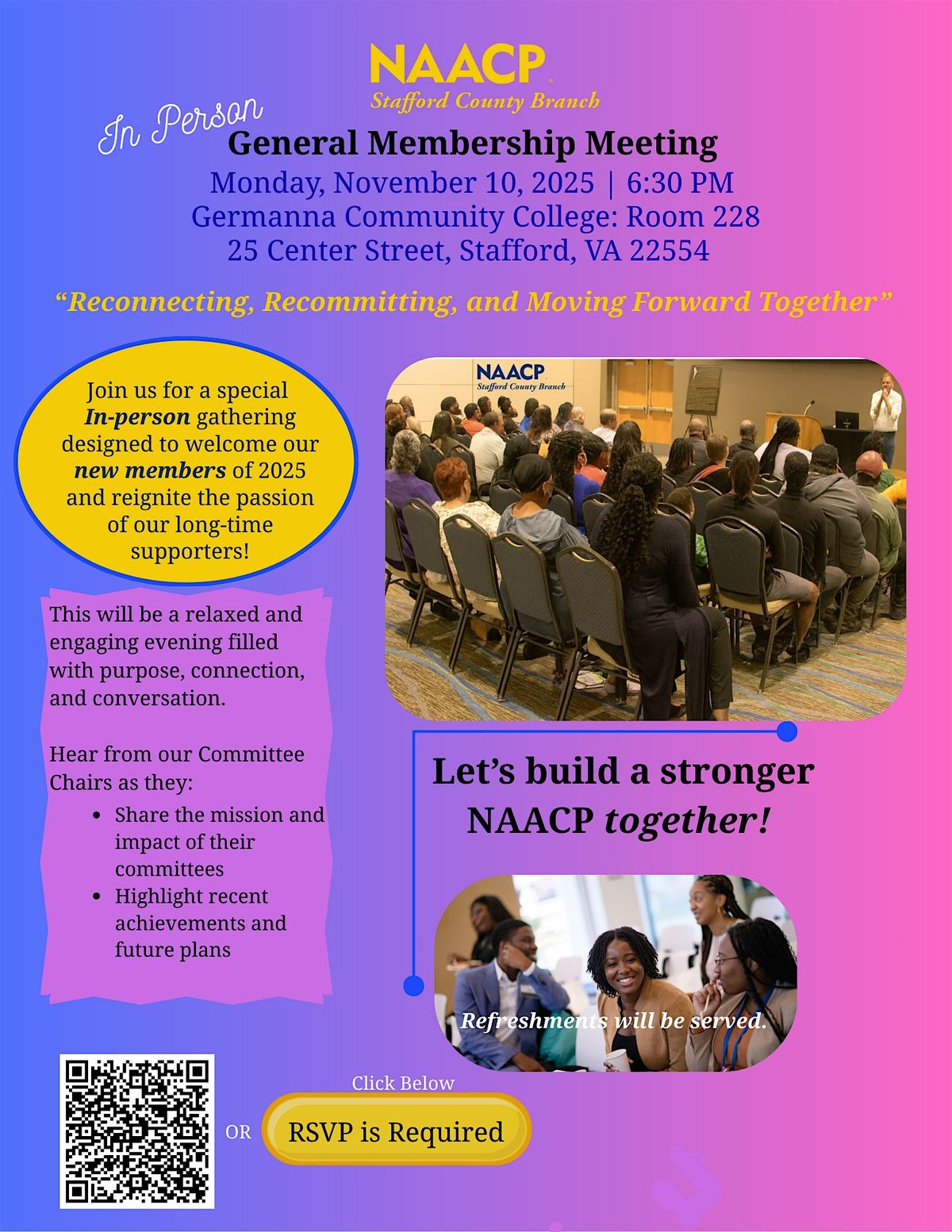 In Person Stafford NAACP General Membership Meeting
