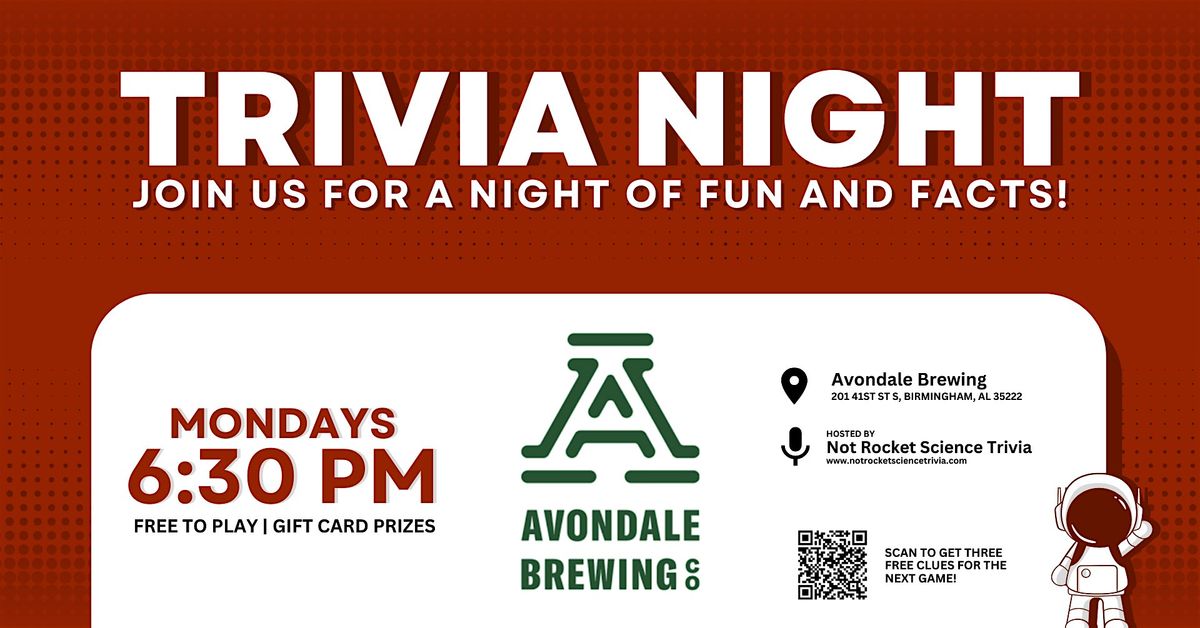 Trivia Night at Avondale Brewing