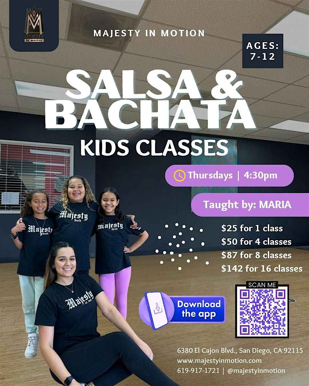 Kids Dance Salsa and Bachata Class
