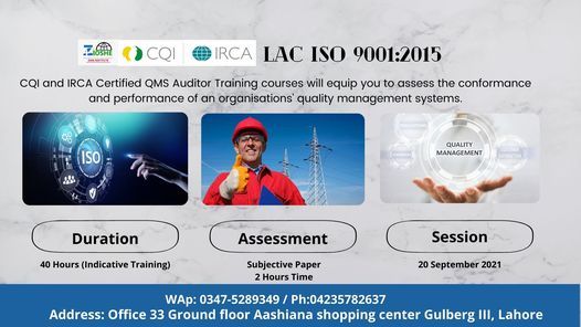 LAC ISO 9001:2015 (CQI IRCA)