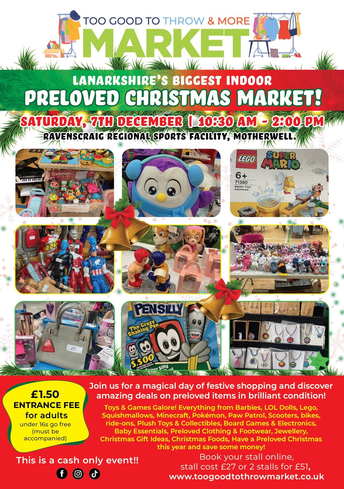 Too Good To Throw & More Christmas Market - Sat 7th December - Motherwell