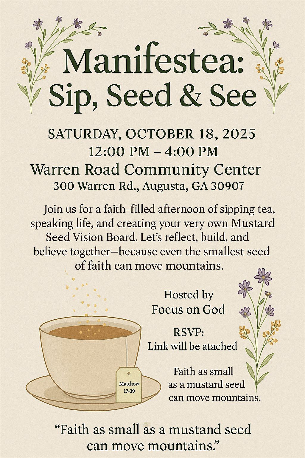 Manifestea: Sip, Seed & See