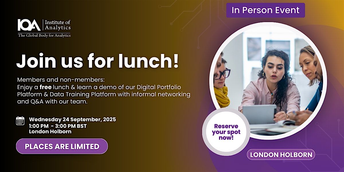 Join us for Free lunch! & Demo of our Digital Portfolio